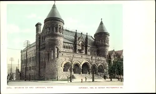 Ak Detroit Michigan USA, Kunstmuseum
