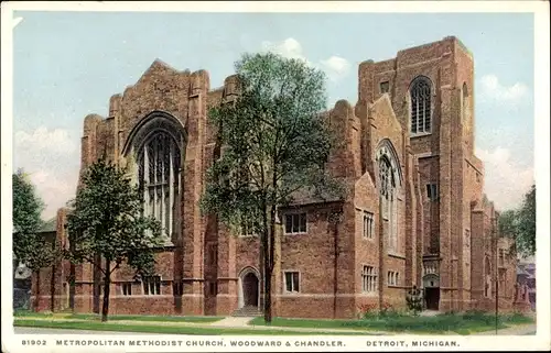 Ak Detroit Michigan USA, Metropolitan Methodist Church