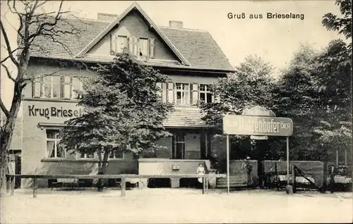 Ak Brieselang im Havelland, Gasthof Krug Brieselang