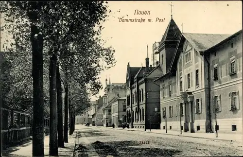 Ak Nauen im Havelland, Dammstraße, Post