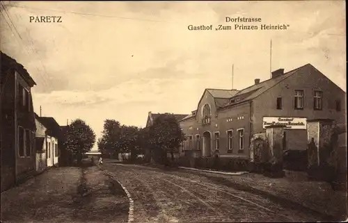 Ak Paretz Ketzin an der Havel, Dorfstraße, Gasthof Zum Prinzen Heinrich