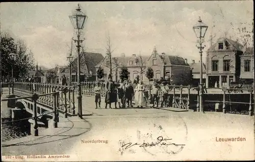 Ak Leeuwarden Friesland Niederlande, Noorderbrug