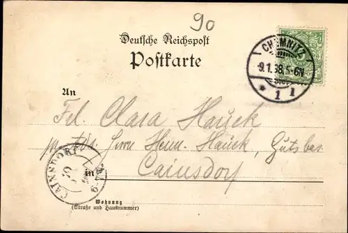 Ak Chemnitz in Sachsen, Beckerdenkmal, Börse