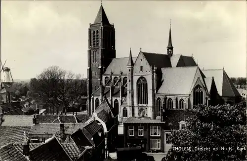 Ak Tholen Zeeland Niederlande, Kirche