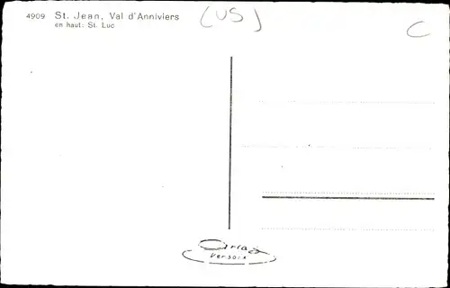 Ak Saint-Jean Kanton Wallis, St. Luc, Val d'Anniviers