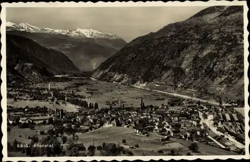 Ak Brigue Brig Glis Kanton Wallis, Rhonetal, Panorama, Gebirge