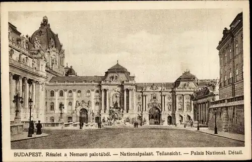 Ak Budapest Ungarn, Nationalpalast, Teilansicht