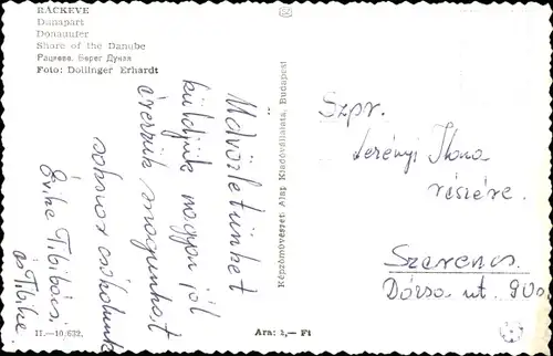 Ak Ráckeve Ráczkeve Ungarn, Donauufer