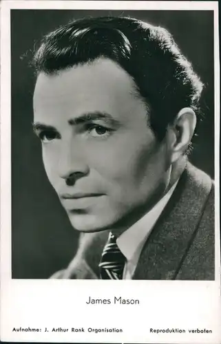 Ak Schauspieler James Mason, Portrait, Krawatte