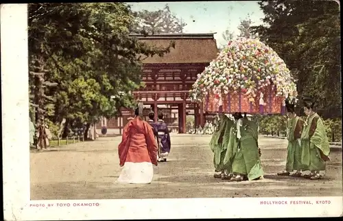 Ak Kyoto Präf. Kyoto Japan, Hollyhock Festival