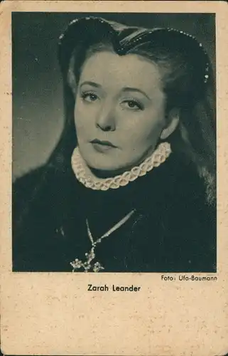 Ak Schauspielerin Zarah Leander, Portrait
