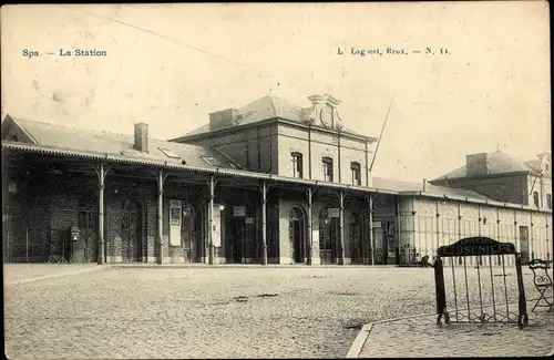 Ak Spa Wallonie Lüttich, Bahnhof