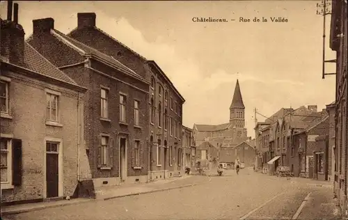 Ak Châtelineau Châtelet Wallonie Hennegau, Rue de la Vallée