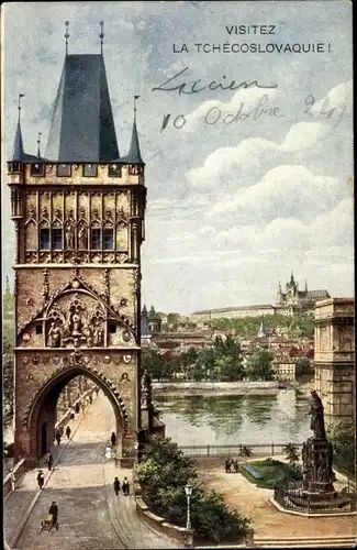 Ak Praha Prag Tschechien, Altstädter Brückenturm