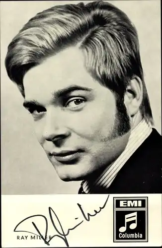 Ak Sänger Ray Miller, EMI Columbia Records, Portrait, Autogramm