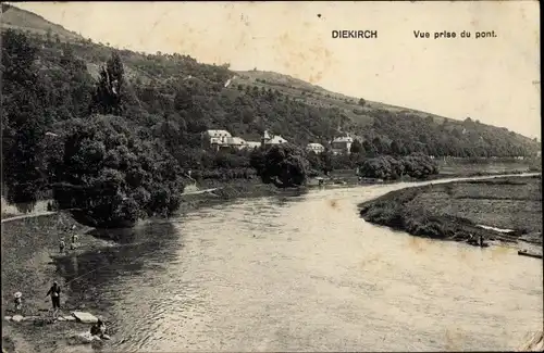 Ak Diekirch Luxemburg, Vue prise du pont