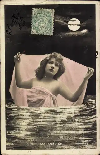 Ak Schauspielerin Les Ondinés, Portrait