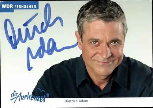 Ak Schauspieler Dietrich Adam, Portrait, Autogramm, WDR-Fernsehen