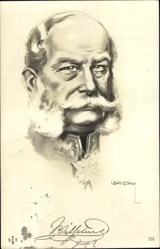 Künstler Ak Kaiser Wilhelm I., Portrait