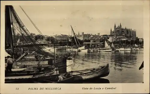 Ak Palma de Mallorca Balearen, Blick auf die Kathedrale von Lonja v