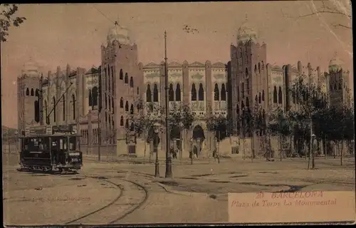 AK Barcelona Katalonien Spanien, Plaza de Toros la Monumental