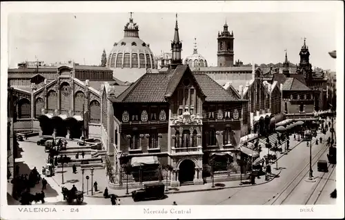 AK Stadt Valencia Spanien, Zentralmarkt