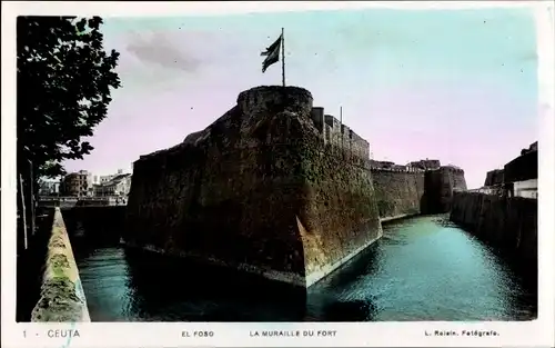 Ak Ceuta Spanien, La Muraille du Port