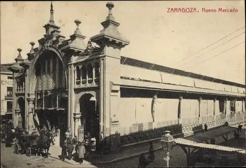 Ak Zaragoza Zaragoza Aragon, Neuer Markt