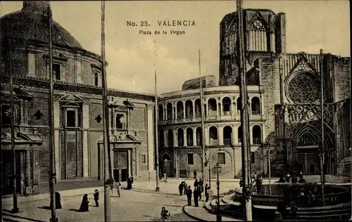 Ak-Stadt Valencia Spanien, Plaza de la Virgen