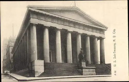 Ak New York City USA, US-Unterfinanzministerium