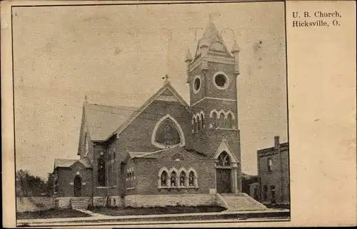 Ak Hicksville Ohio USA, Kirche