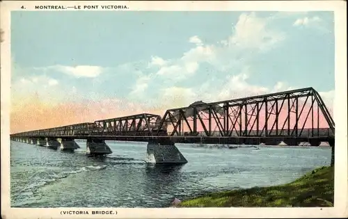 Ak Montreal Quebec Kanada, Die Victoria-Brücke