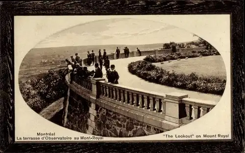 Passepartout Ak Montreal Quebec Kanada, Observatoriumsterrasse am Mont Royal