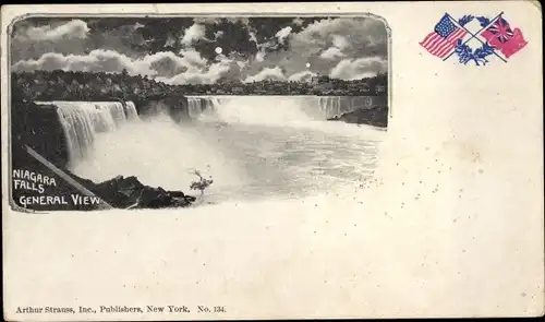 Ak Niagara Falls Ontario Kanada, Gesamtansicht