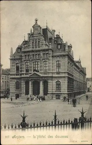 Ak Anvers Antwerpen Flandern, das Zollhaus