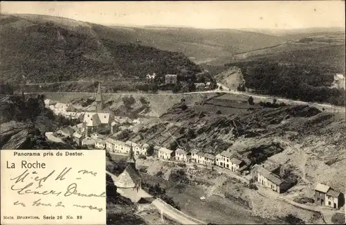 Ak Laroche La Roche en Ardennes Wallonien Luxemburg, Panorama pris du Dester