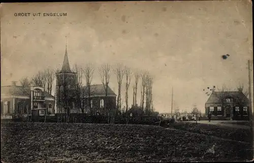 Ak Engelum Waadhoeke Friesland Niederlande, Kirche