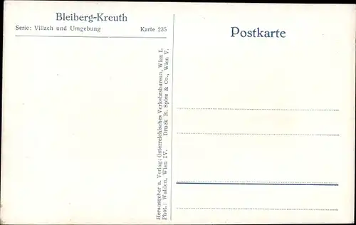 Ak Bleiberg Kreuth Kärnten, Gesamtansicht