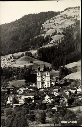 Ak Hopfgarten im Brixental in Tirol, Panorama, Kirche