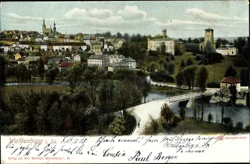 Ak Waldenburg in Sachsen, Gesamtansicht