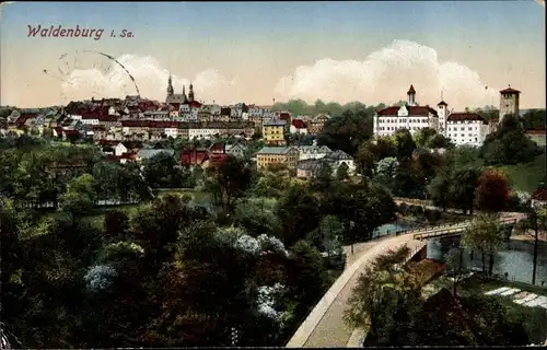 Ak Waldenburg in Sachsen, Gesamtansicht