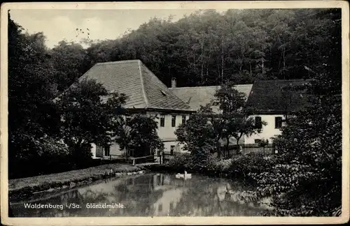 Ak Waldenburg in Sachsen, Ausflugsort Glänzelmühle