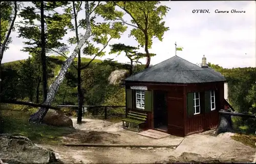 Ak Oybin, Camera Obscura, Aussichtshäuschen am Wanderweg