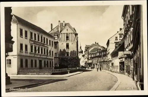 Ak Olbernhau im Erzgebirge, Straße, Geschäfte