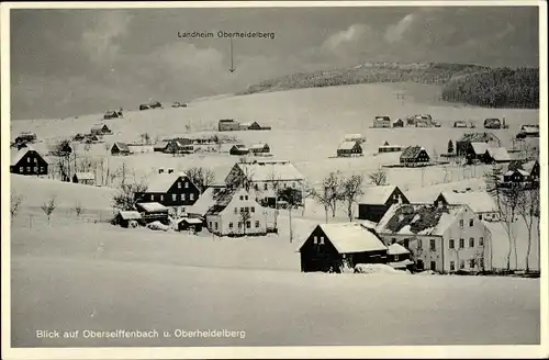 Ak Heidelberg Seiffen Erzgebirge, Oberheidelberg, Oberseiffenbach, Landheim für Frauenberufe, Winter