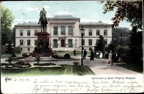 Ak Kiel, Universität, Kaiser-Wilhelm-Denkmal