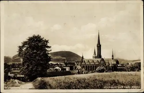 Ak Wałbrzych Waldenburg Schlesien, Hochwald, Katholische Kirche