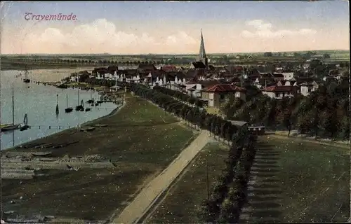 Ak Ostseebad Travemünde Lübeck, Gesamtansicht