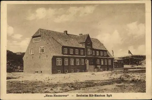 Ak Rantum auf Sylt, Seeheim Alt Rantum, Haus Hannover, Dünen