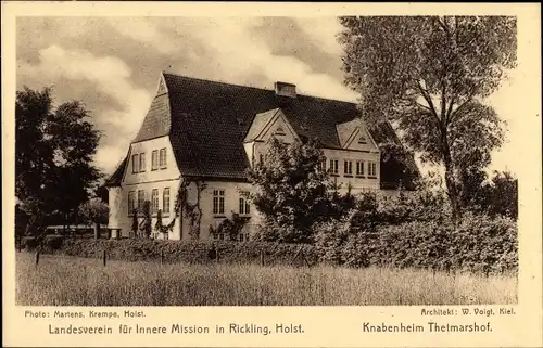 Ak Rickling in Schleswig Holstein, Knabenheim Thetmarshof